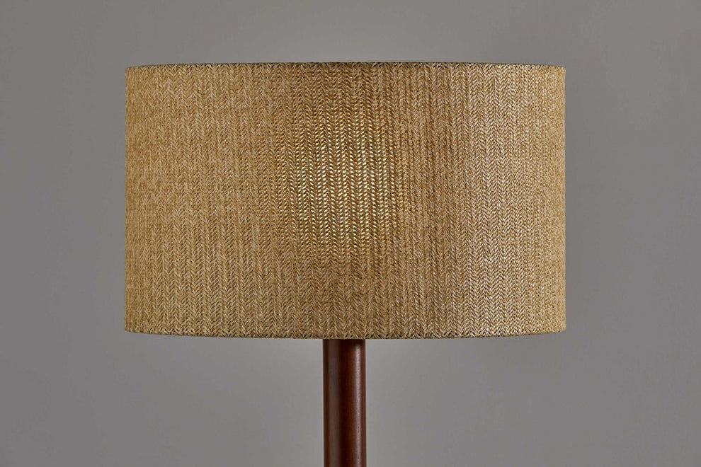 Natural Chunky Tripod Floor Lamp With Walnut Wood By Homeroots | Floor Lamps | Modishstore - 3