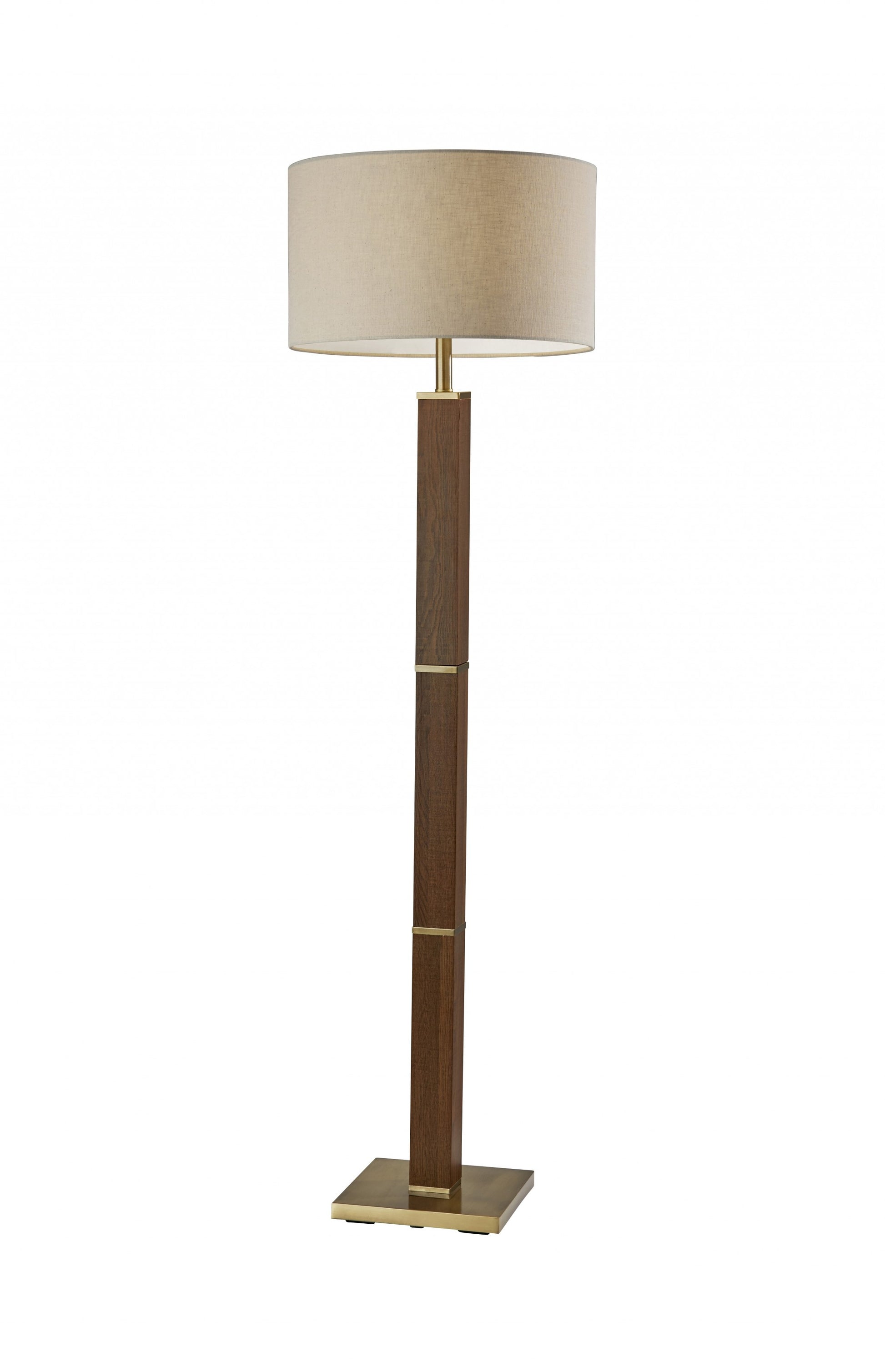 Black Wood Pillar Floor Lamp | Floor Lamps | Modishstore - 5