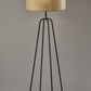 Open Cane Web Natural Shade Floor Lamp with Dark Bronze Base By Homeroots | Floor Lamps | Modishstore