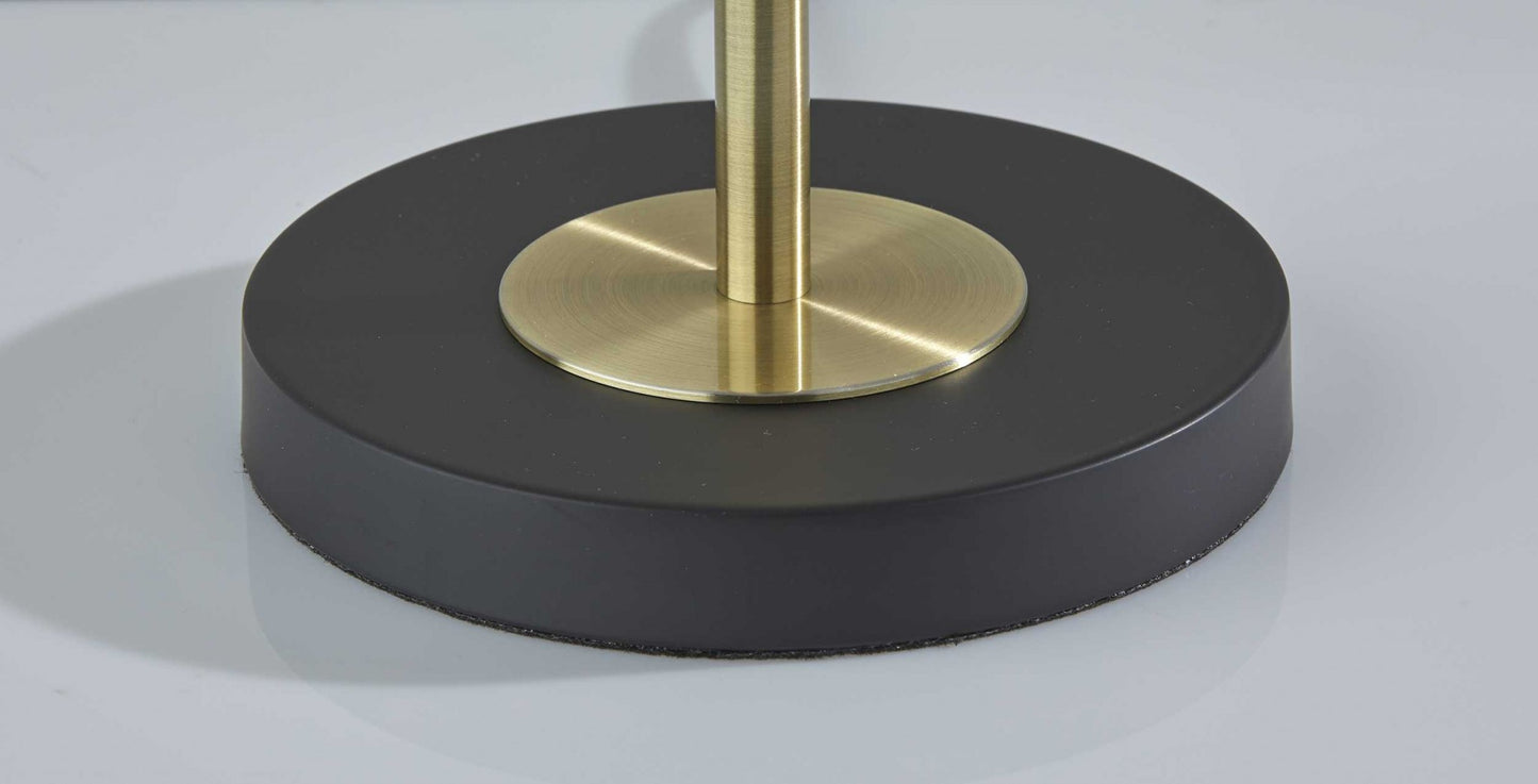 Antique Brass Striped Glass Glow Table Lamp By Homeroots | Table Lamps | Modishstore - 4