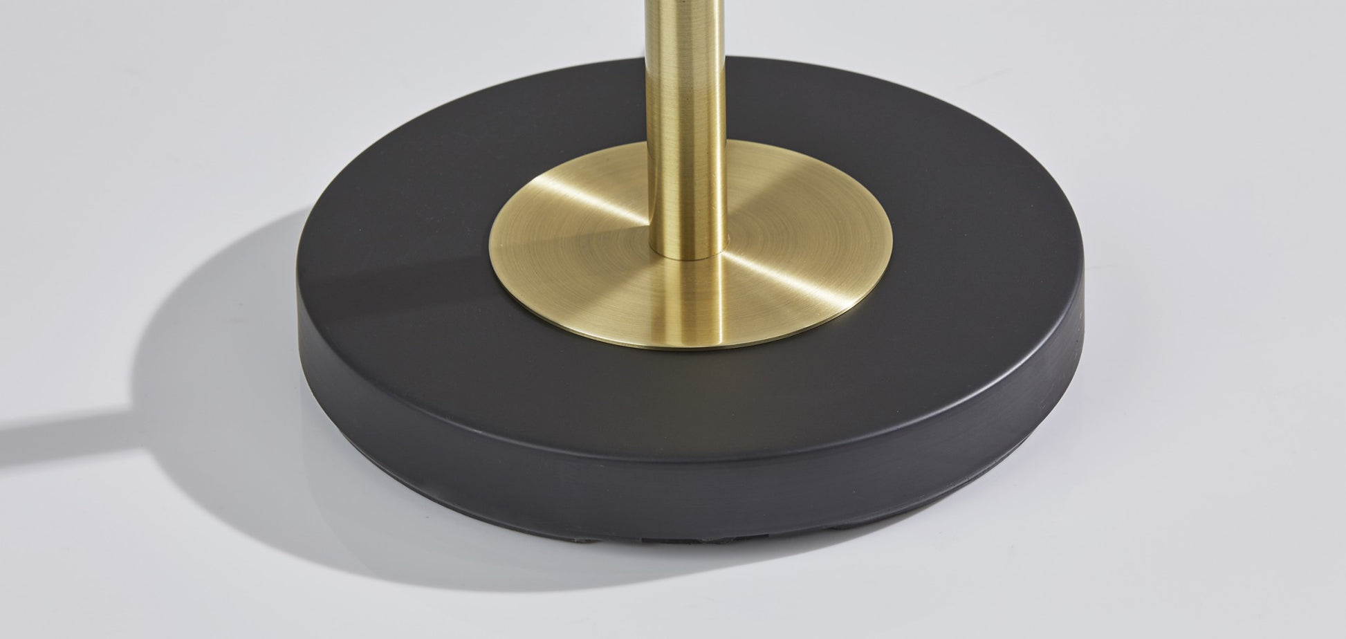 Antique Brass Metal Floor Lamp with Striped Glass Glow Globe By Homeroots | Floor Lamps | Modishstore - 2