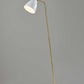 Brass Cinch Floor Lamp in White Metal By Homeroots | Floor Lamps | Modishstore