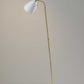 Brass Cinch Floor Lamp in White Metal By Homeroots | Floor Lamps | Modishstore - 3