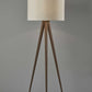 Treble Floor Lamp Three Walnut Finish Legs By Homeroots | Floor Lamps | Modishstore