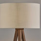 Treble Floor Lamp Three Walnut Finish Legs By Homeroots | Floor Lamps | Modishstore - 2