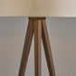 Treble Floor Lamp Three Walnut Finish Legs By Homeroots | Floor Lamps | Modishstore - 3