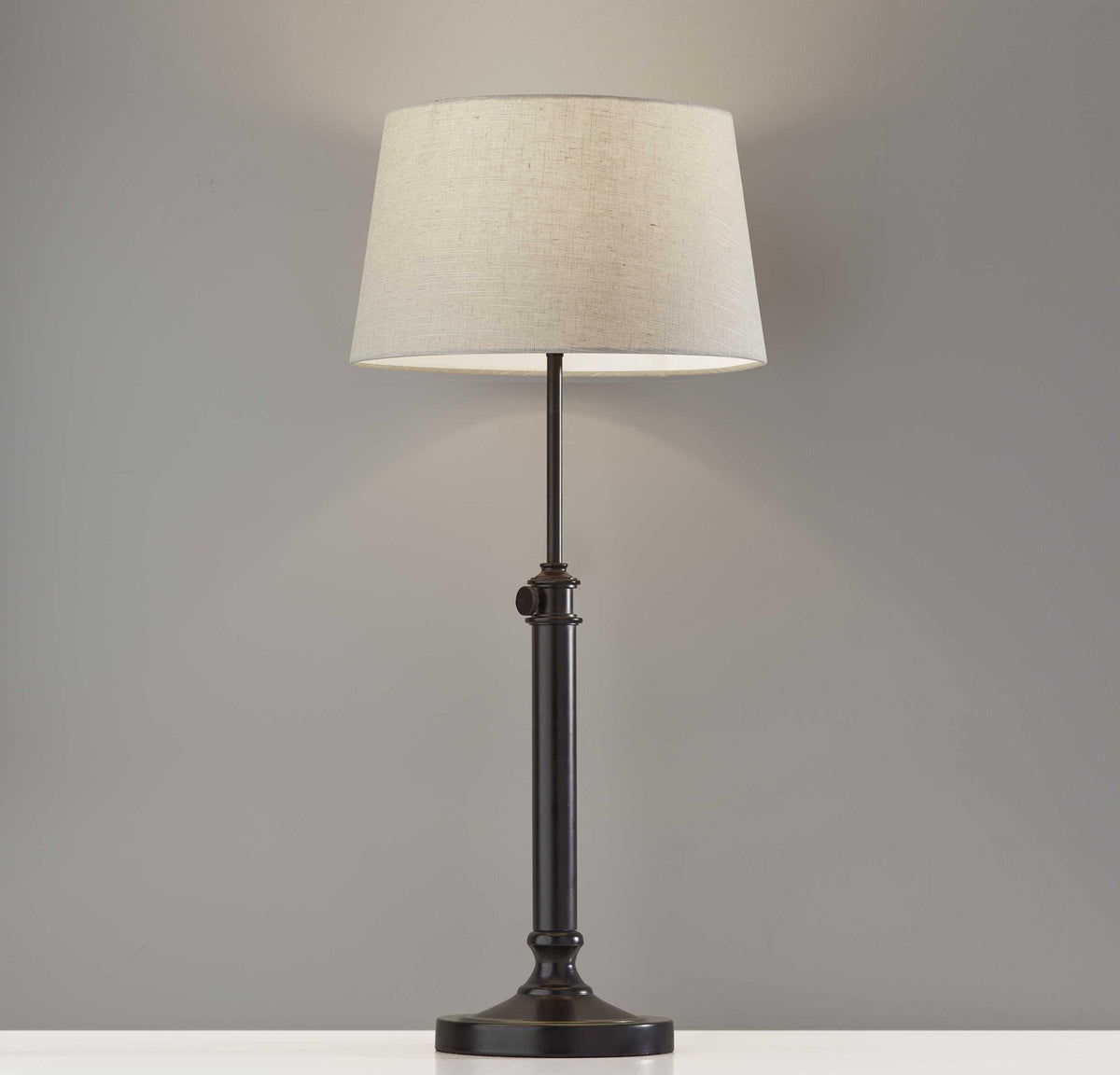 Set of 2 Black Metal Adjustable Height Table Lamp By Homeroots | Table Lamps | Modishstore