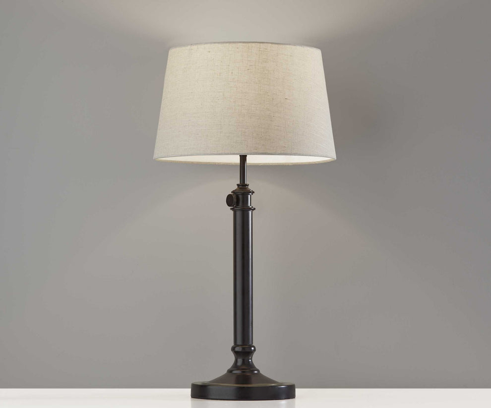 Set of 2 Black Metal Adjustable Height Table Lamp By Homeroots | Table Lamps | Modishstore - 2