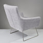 Pale Grey Upholstered Armchair By Homeroots | Accent Chairs | Modishstore - 2