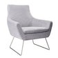 Pale Grey Upholstered Armchair By Homeroots | Accent Chairs | Modishstore - 5