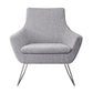 Pale Grey Upholstered Armchair By Homeroots | Accent Chairs | Modishstore - 6