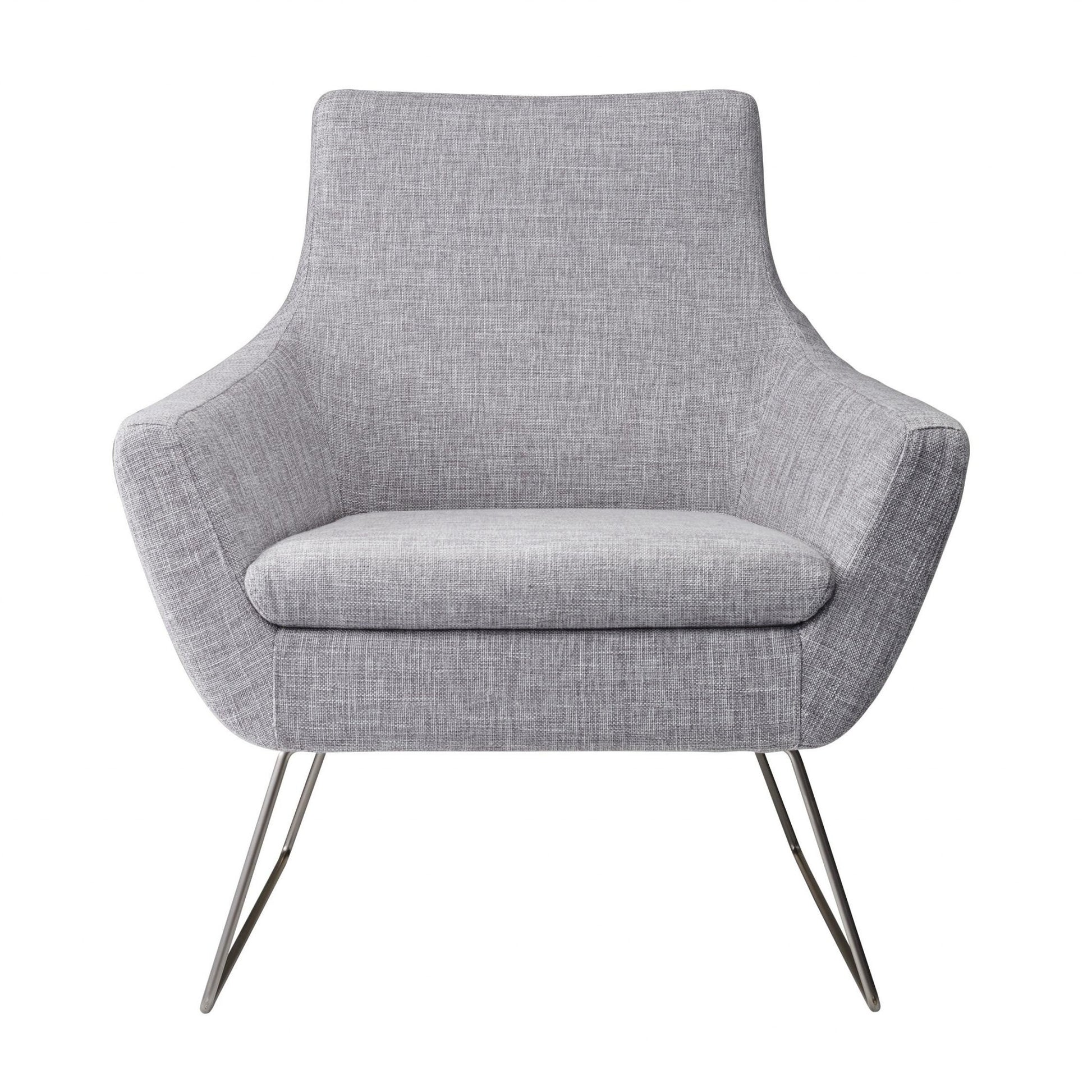 Pale Grey Upholstered Armchair By Homeroots | Accent Chairs | Modishstore - 6