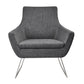Dark Grey Upholstered Armchair By Homeroots | Armchairs | Modishstore