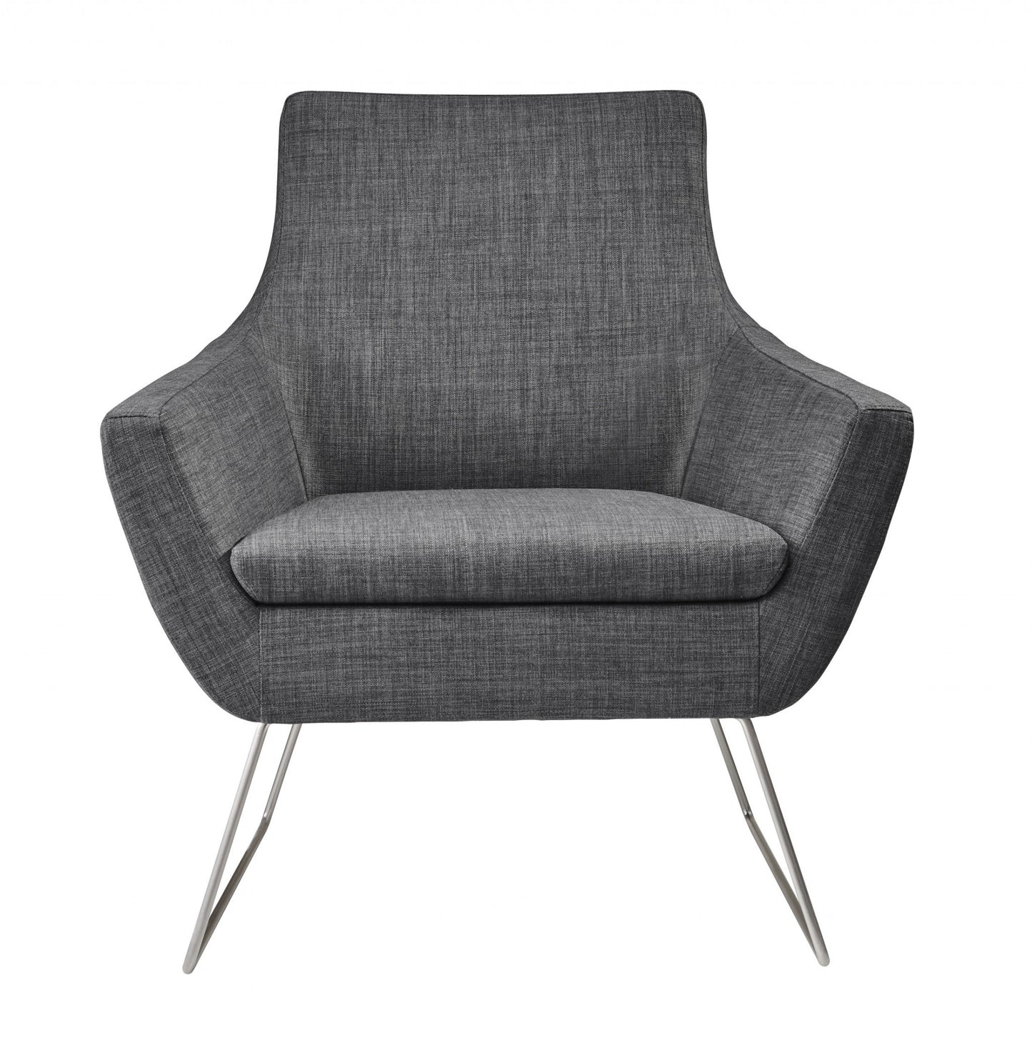 Dark Grey Upholstered Armchair By Homeroots | Armchairs | Modishstore