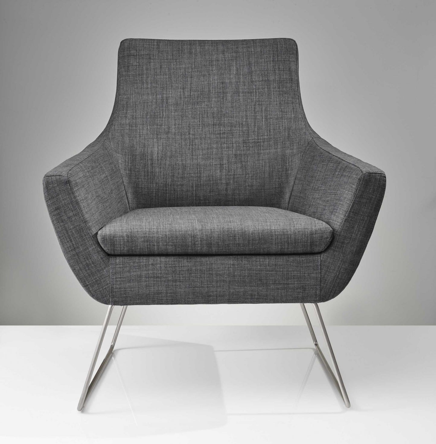 Dark Grey Upholstered Armchair By Homeroots | Armchairs | Modishstore - 7