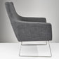 Dark Grey Upholstered Armchair By Homeroots | Armchairs | Modishstore - 8