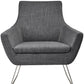 Dark Grey Upholstered Armchair By Homeroots
