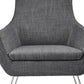 Dark Grey Upholstered Armchair By Homeroots