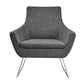 Dark Grey Upholstered Armchair By Homeroots | Armchairs | Modishstore - 6