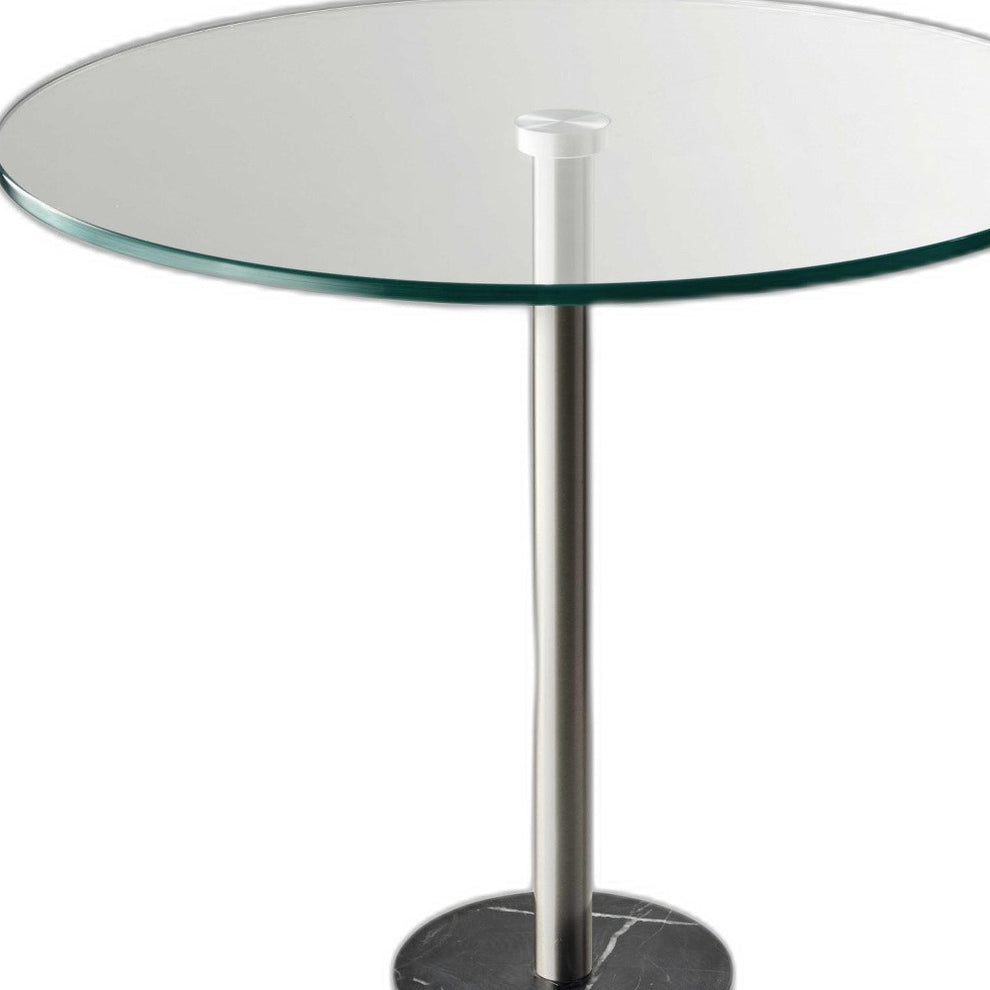 Brushed Steel End Table By Homeroots | End Tables | Modishstore - 4