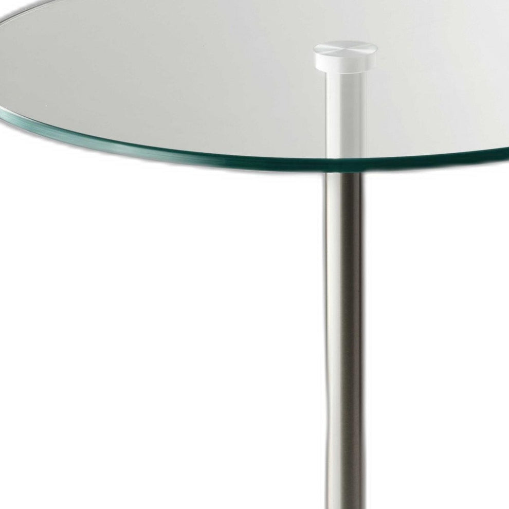 Brushed Steel End Table By Homeroots | End Tables | Modishstore - 5