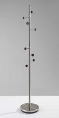 Brushed Steel Brushed Steel Coat Rack By Homeroots - 372942