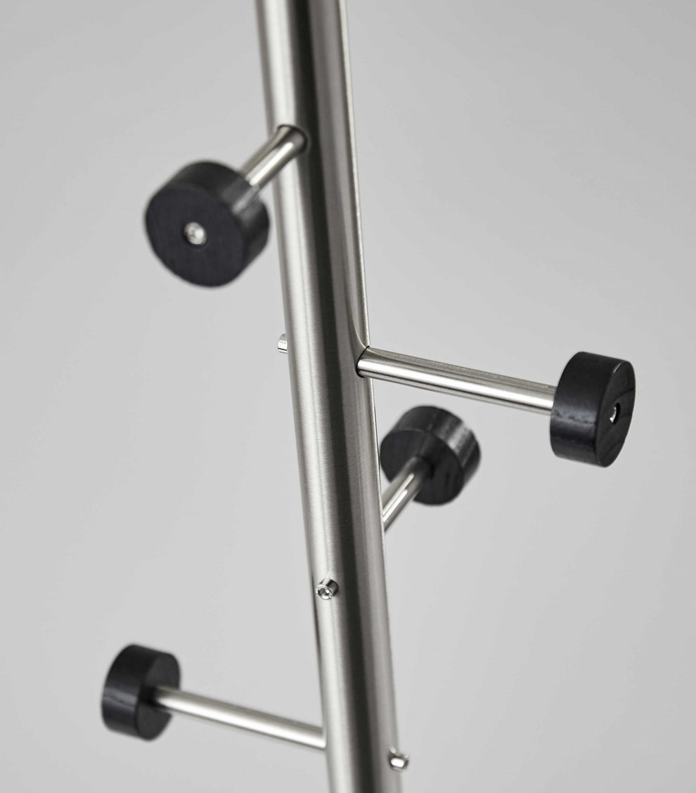 Brushed Steel Brushed Steel Coat Rack By Homeroots - 372942 | Coat Racks | Modishstore - 3