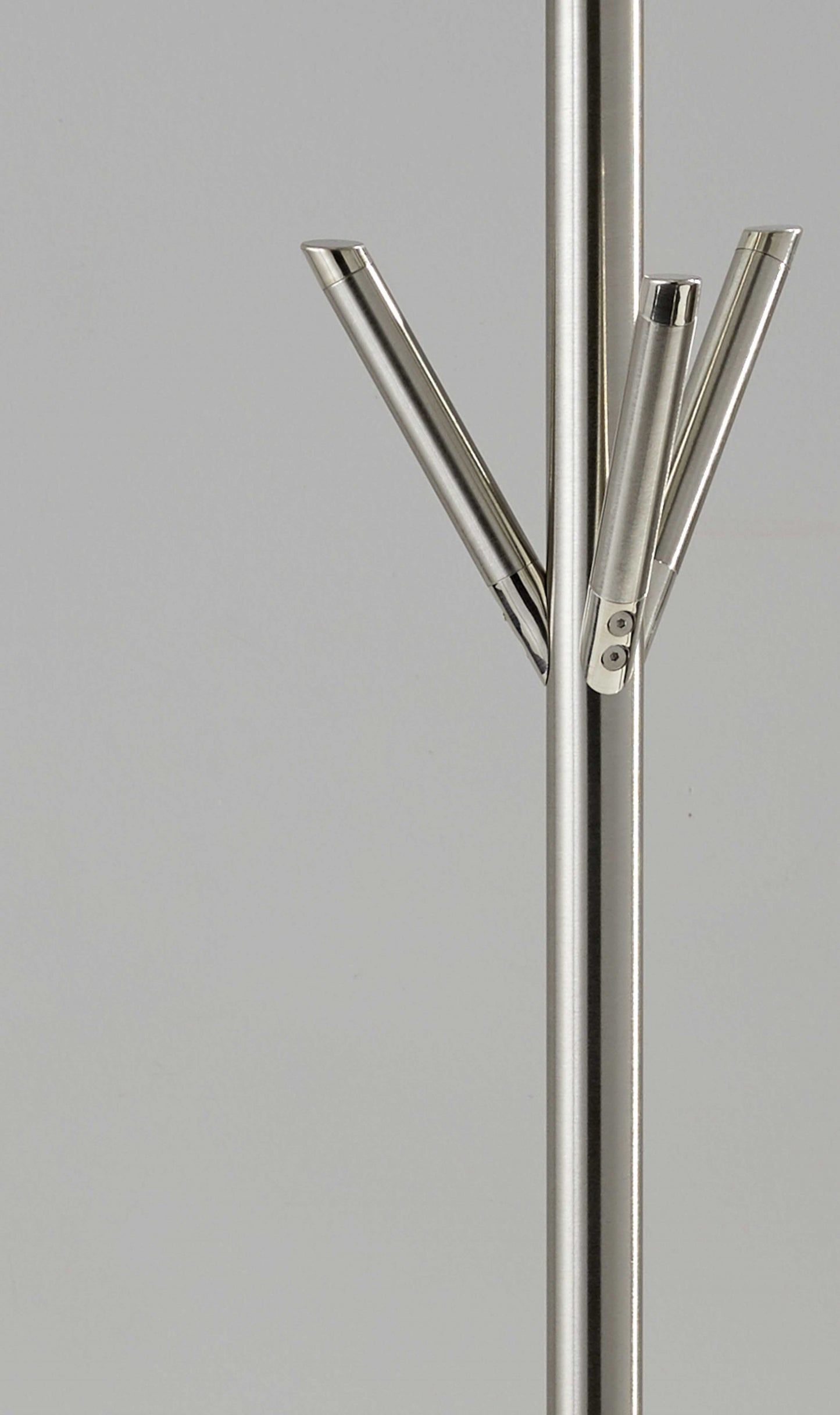 Brushed Steel Brushed steel pyramid Coat Rack By Homeroots | Coat Racks | Modishstore - 2