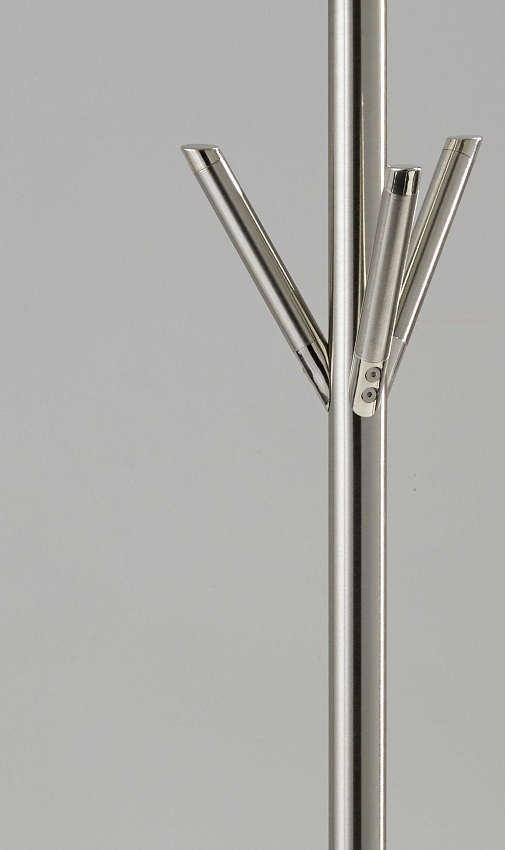 Brushed Steel Brushed steel pyramid Coat Rack By Homeroots | Coat Racks | Modishstore - 2