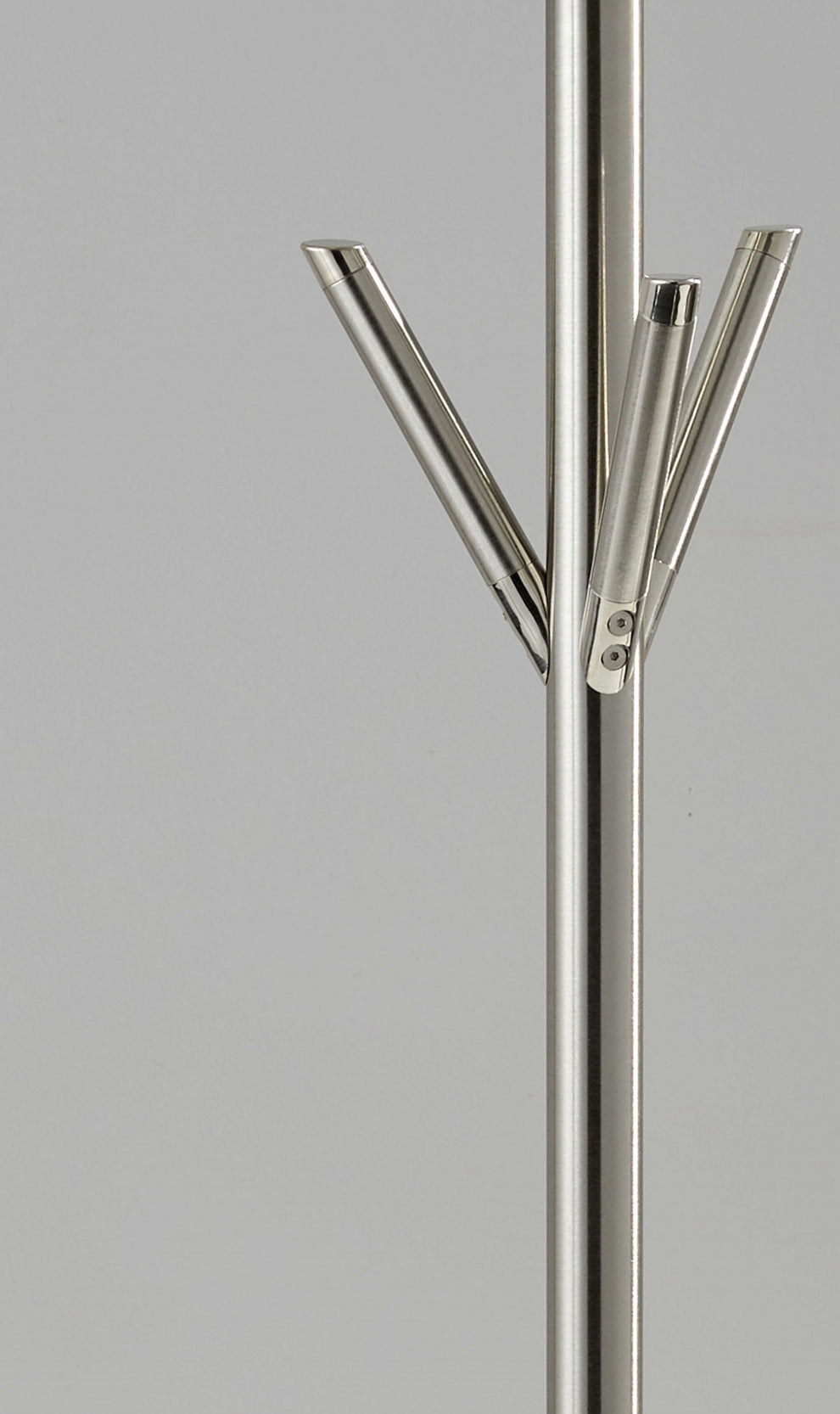Brushed Steel Brushed steel pyramid Coat Rack By Homeroots | Coat Racks | Modishstore - 2