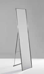 Brushed steel Floor Mirror By Homeroots