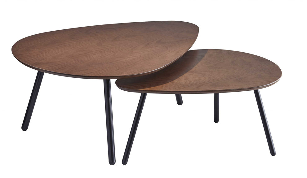 Walnut Nesting Coffee Table By Homeroots | Side Tables | Modishstore - 4