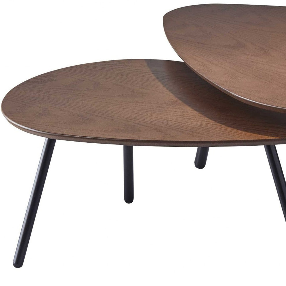 Walnut Nesting Coffee Table By Homeroots | Side Tables | Modishstore - 5