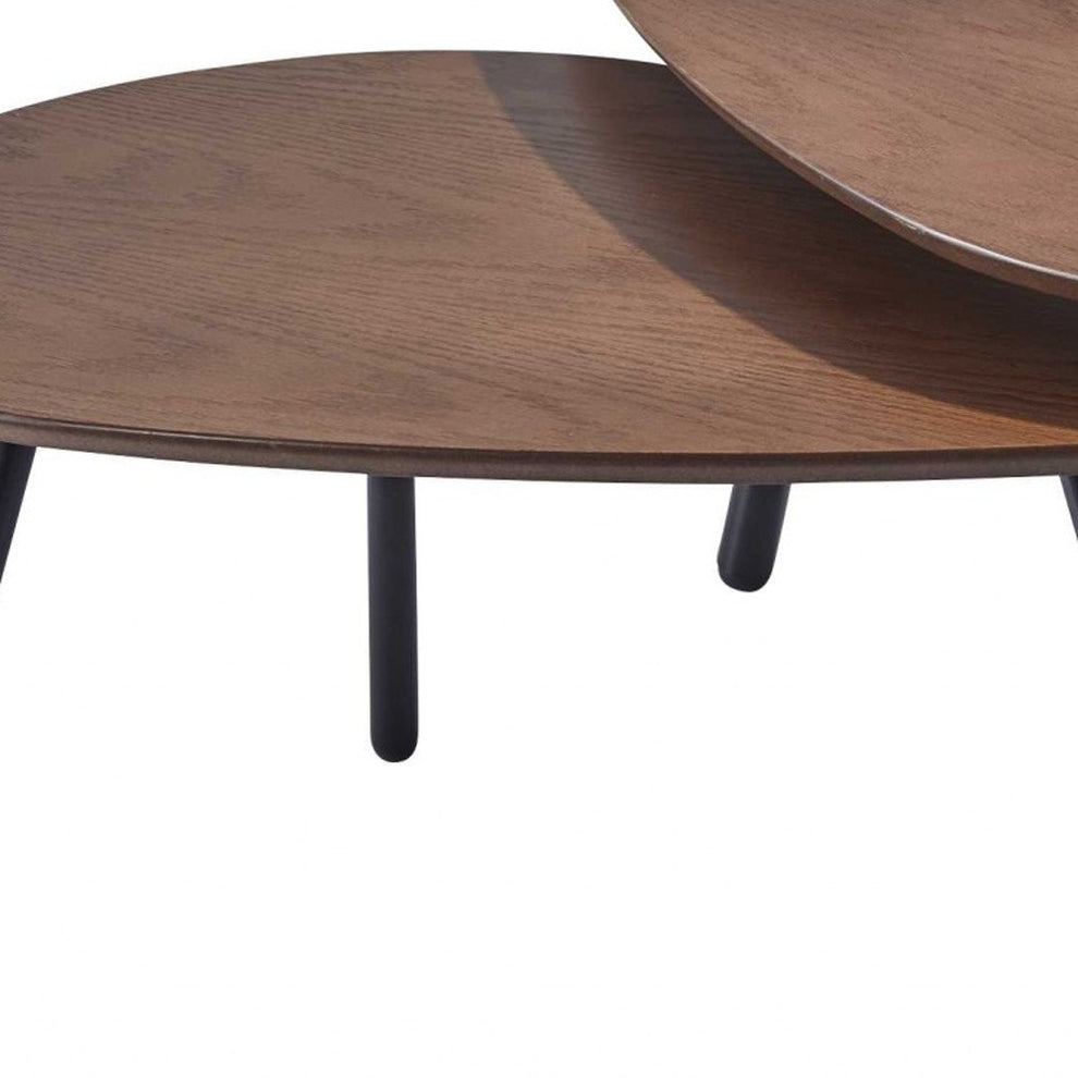 Walnut Nesting Coffee Table By Homeroots | Side Tables | Modishstore - 6