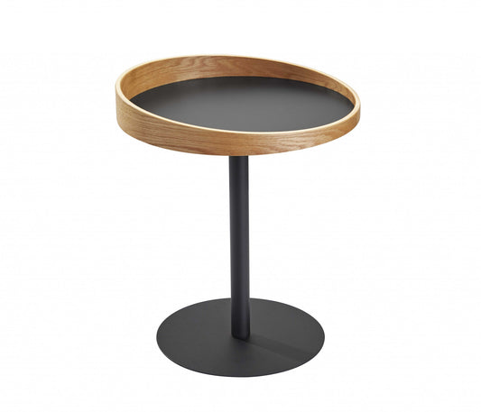 Black Mod Wood End or Side Table By Homeroots | Side Tables | Modishstore