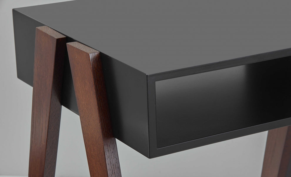 Modern Retro Black and Walnut Finish Coffee Table By Homeroots | Coffee Tables | Modishstore - 3
