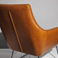 Retro Mod Distressed Camel Faux Leather Arm Chair By Homeroots | Accent Chairs | Modishstore - 4