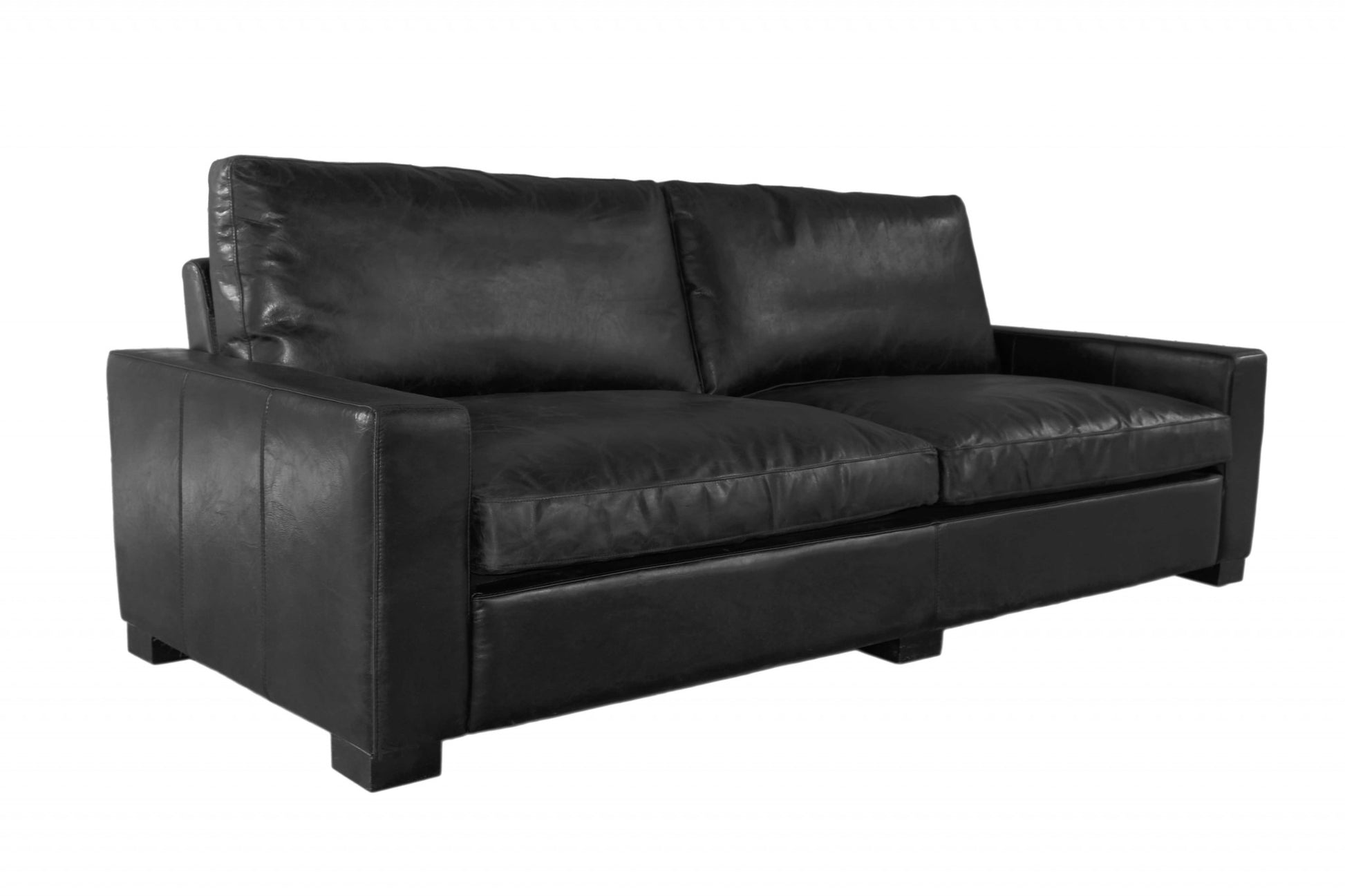 Black Full Classic Sofa 3 Seater By Homeroots | Sofas | Modishstore - 4