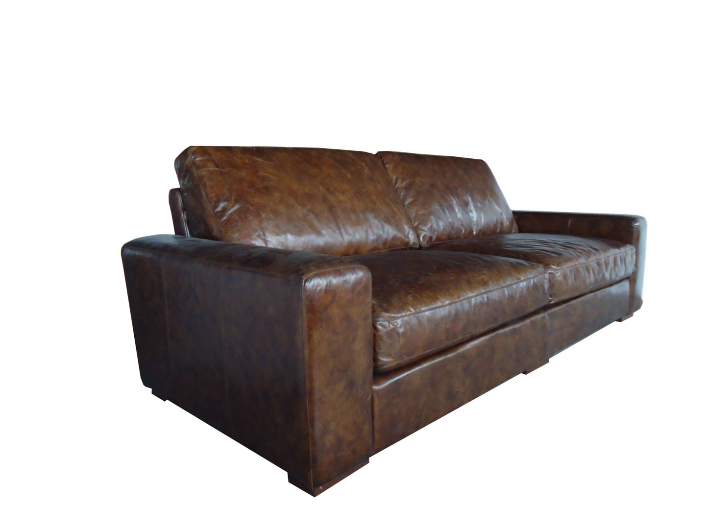 Brown Full Classic Sofa 3 Seater By Homeroots | Sofas | Modishstore - 2