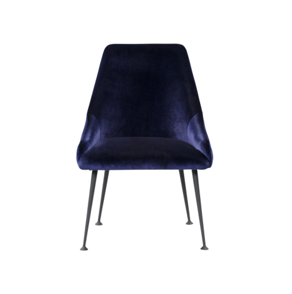 Contempo Cobalt Blue Microfiber Dining or Side Chair By Homeroots | Side Chairs | Modishstore