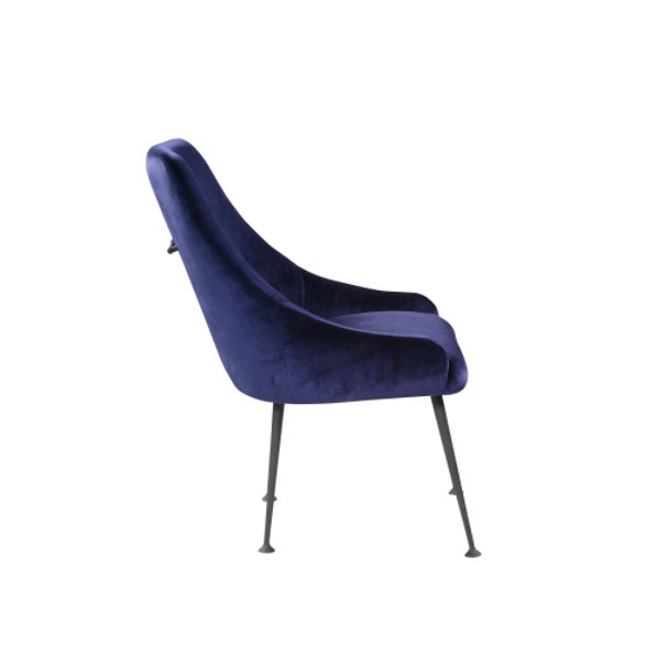 Contempo Cobalt Blue Microfiber Dining or Side Chair By Homeroots | Side Chairs | Modishstore - 3