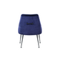 Contempo Cobalt Blue Microfiber Dining or Side Chair By Homeroots | Side Chairs | Modishstore - 4