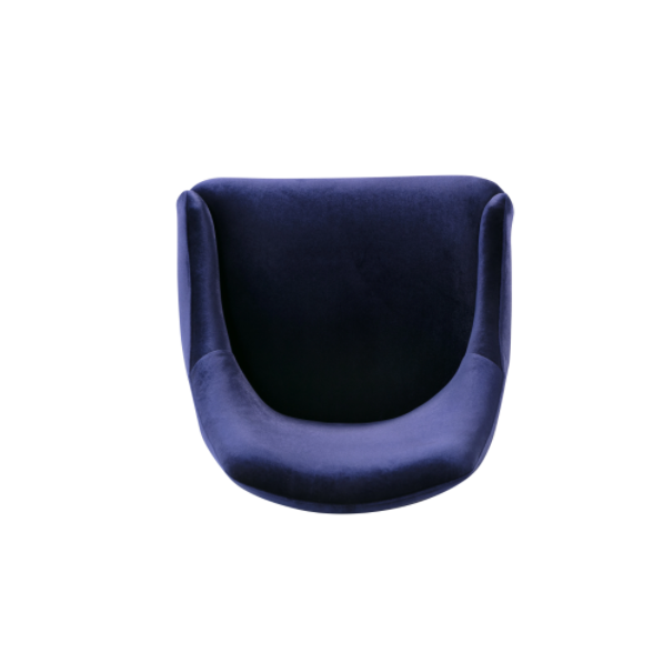 Contempo Cobalt Blue Microfiber Dining or Side Chair By Homeroots | Side Chairs | Modishstore - 5