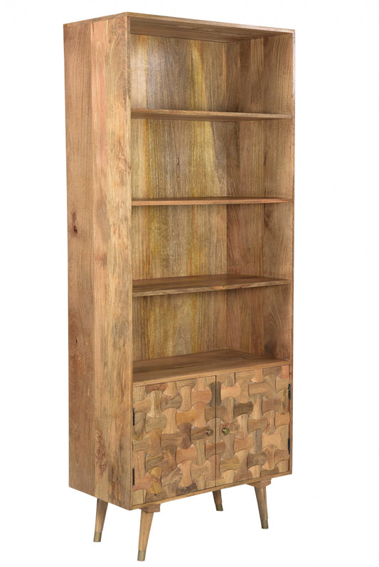 Honey Wood Small Bookshelf By Homeroots | Shelves & Shelving Units | Modishstore