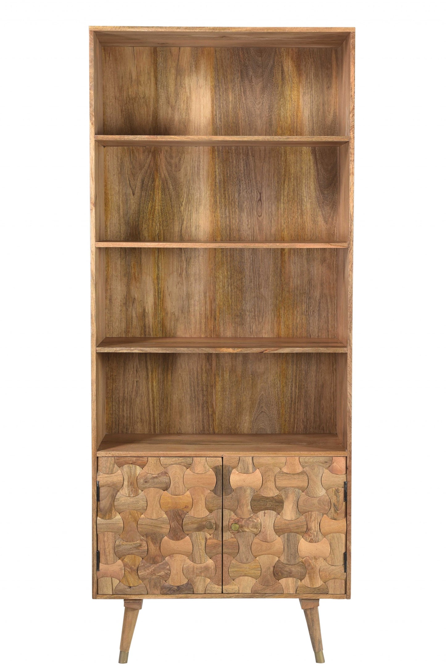 Honey Wood Small Bookshelf By Homeroots | Shelves & Shelving Units | Modishstore - 5