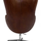 Brown Full Leather Fireproof Foam Chair By Homeroots | Accent Chairs | Modishstore
