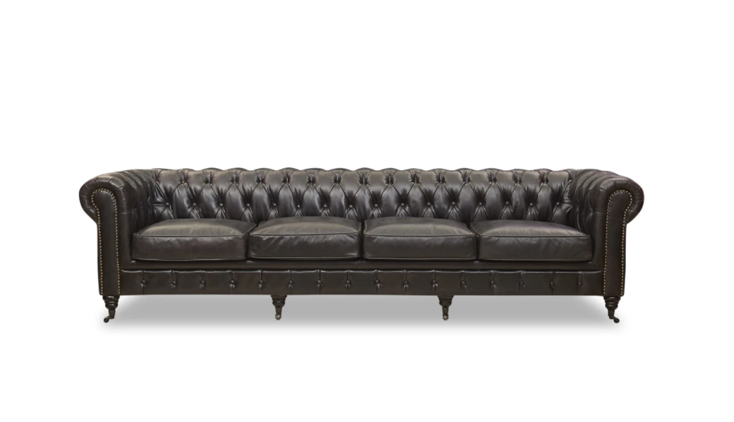 Black Classic Sofa 4 Places By Homeroots | Sofas | Modishstore
