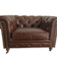Brown Leather Classic Sofa 1 Places By Homeroots | Sofas | Modishstore