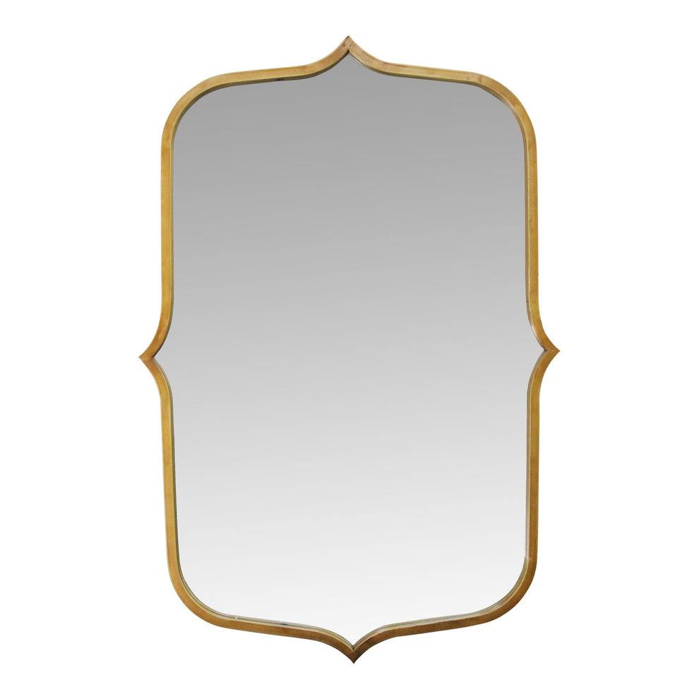Antiqued Gold Scallop Framed Mirror By Homeroots | Mirrors | Modishstore - 2