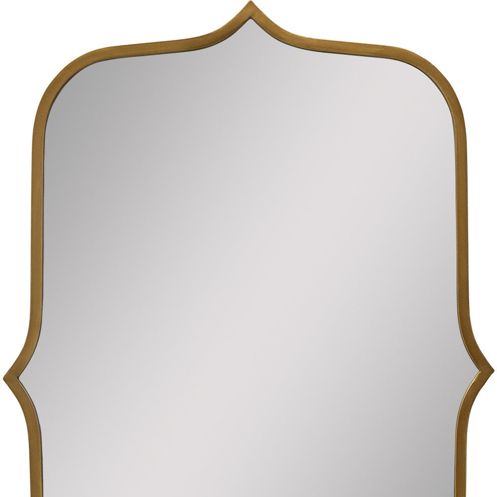 Antiqued Gold Scallop Framed Mirror By Homeroots | Mirrors | Modishstore - 5